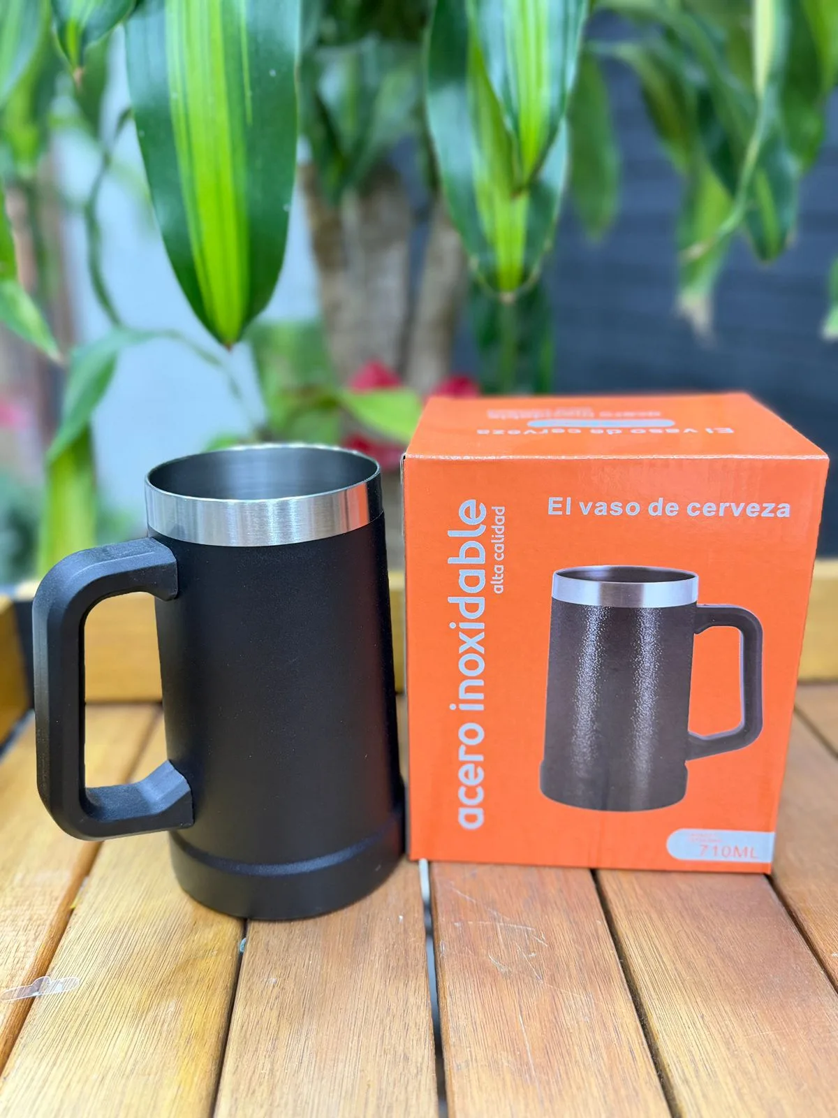 El vaso de cerveza acero inoxidable alta calidad 710ml