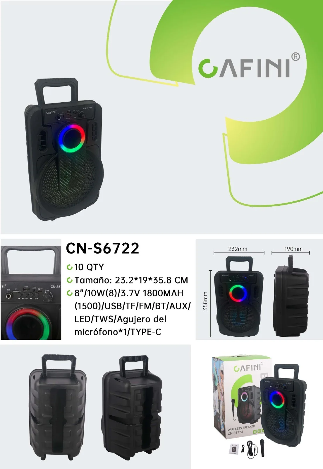 PARLANTE CAFINI CN-S6722