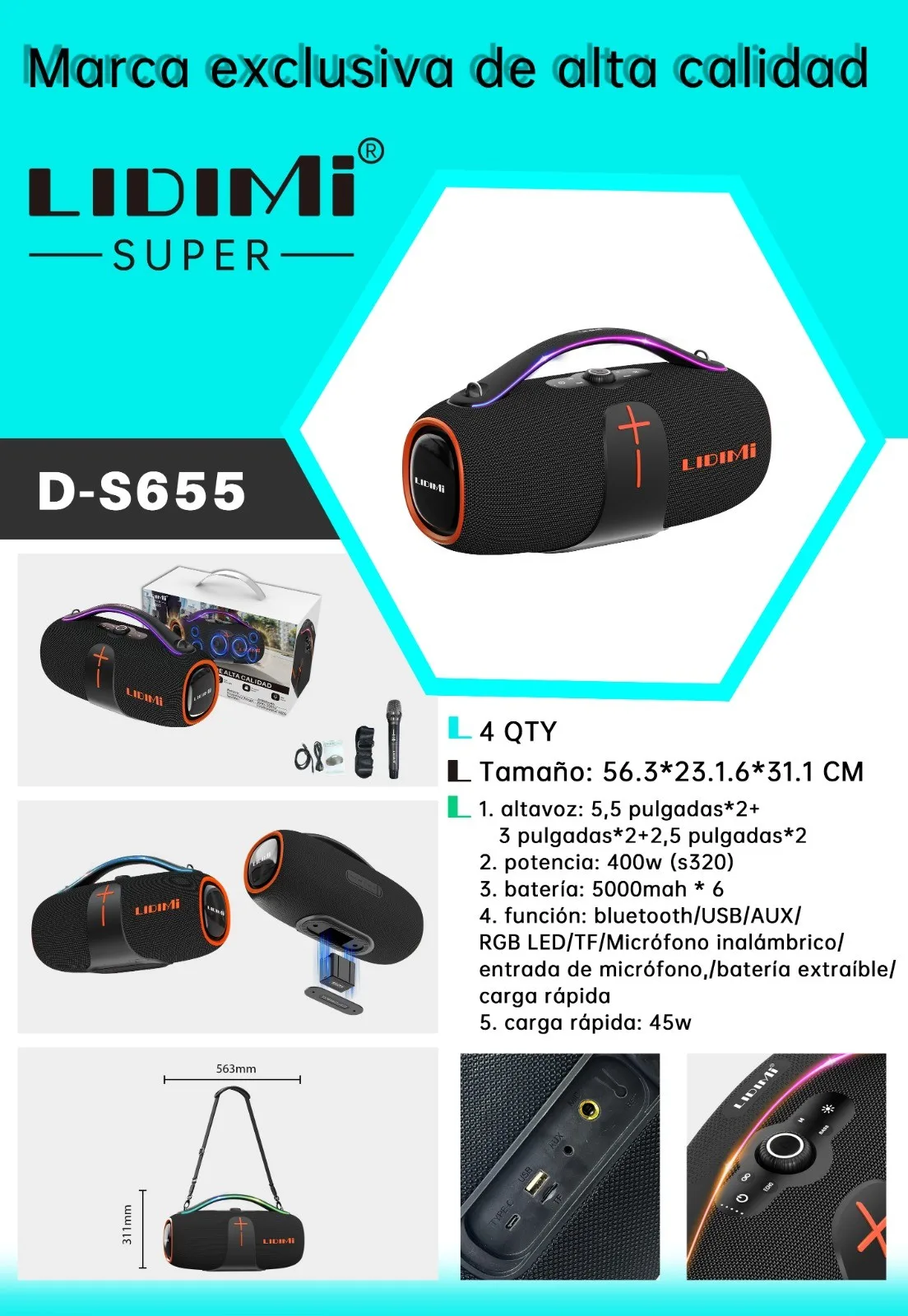 PARLANTE LIDIMI D-S655