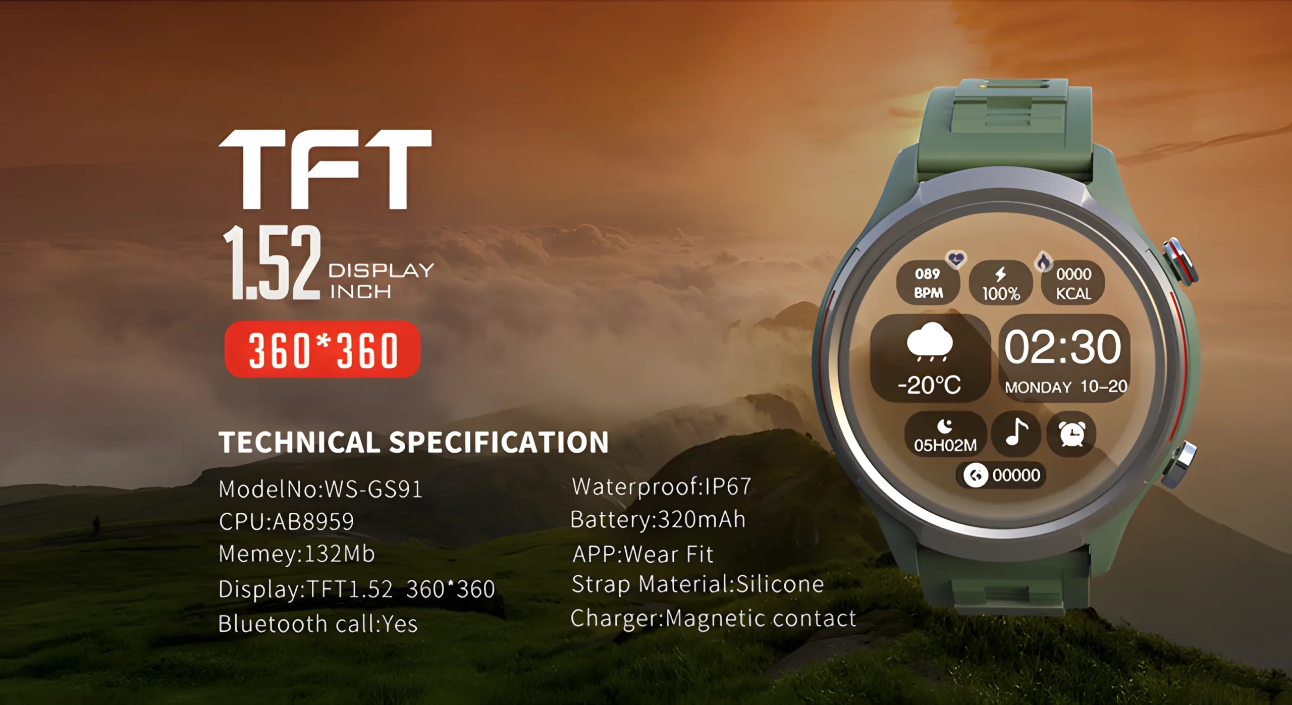 Alternative view of Reloj inteligente WS-GS91