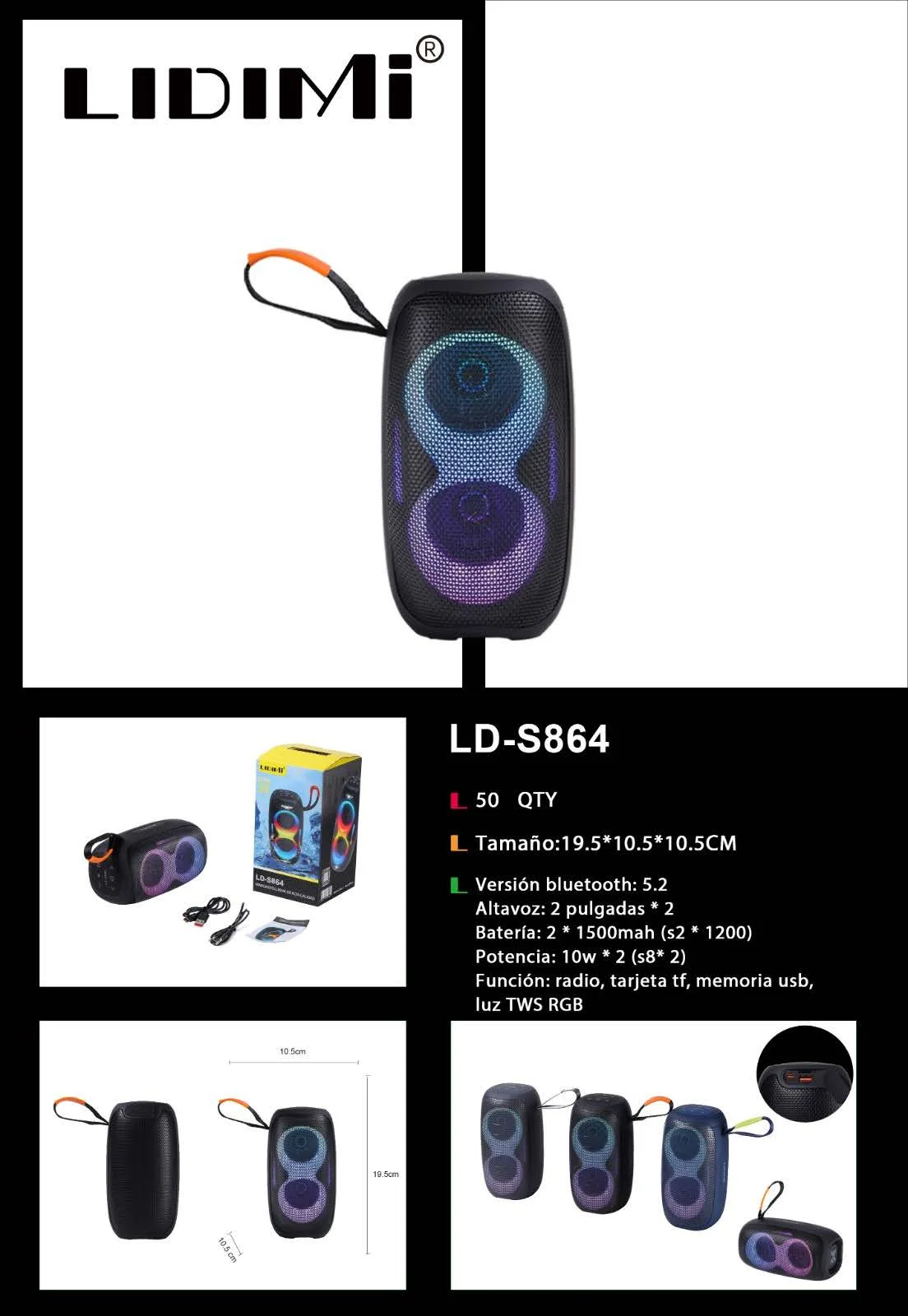 PARLANTE LIDIMI LD-S864