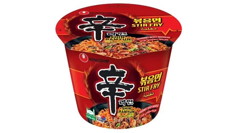 Shin ramyun spicy stir fry