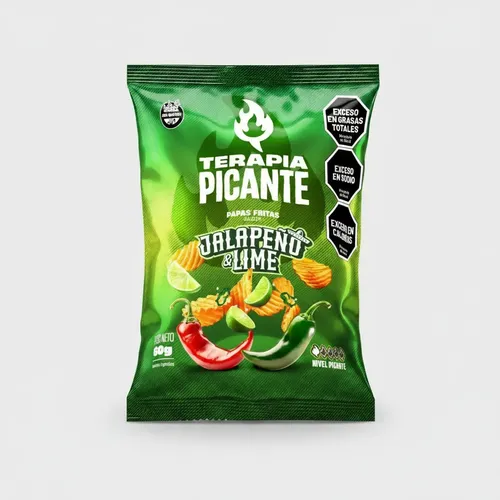 Papas fritas terapia picante jalapeño y lima