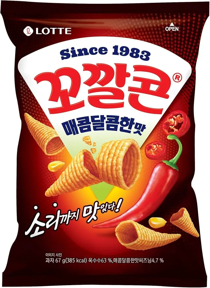 Lotte Spicy corn snack