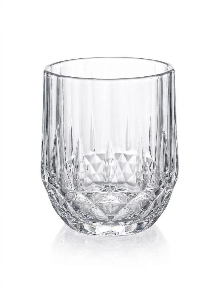 Vasos labrados de cristal x6 unidades